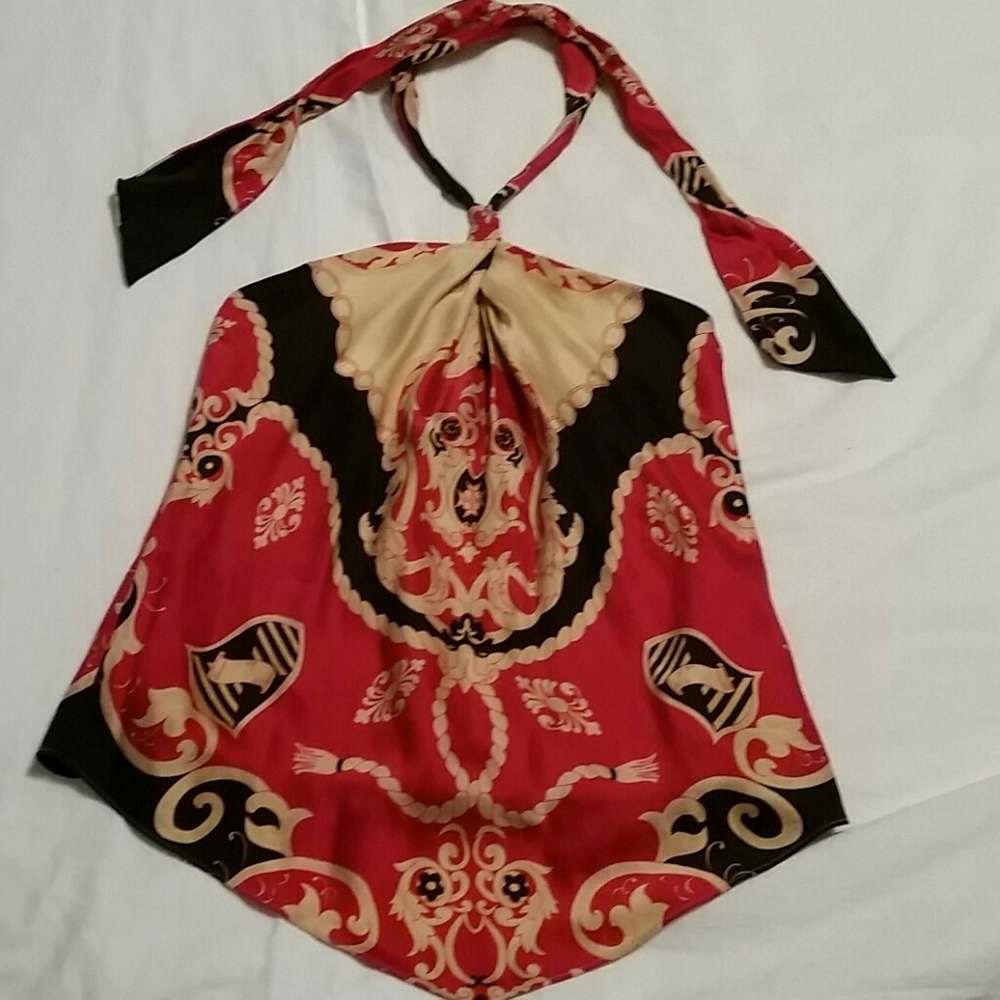 INC silk halter top, sz 2.
